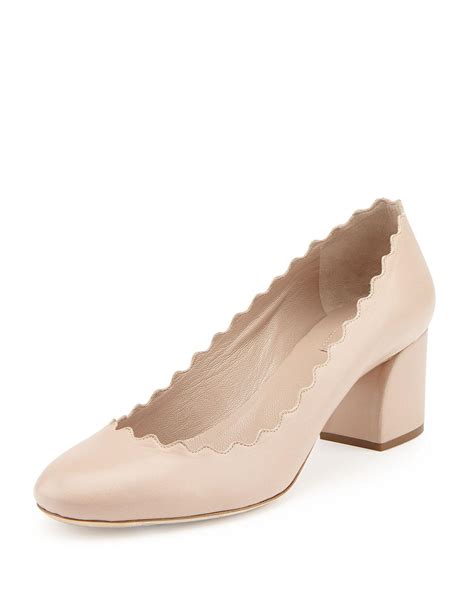 chloe scalloped pumps